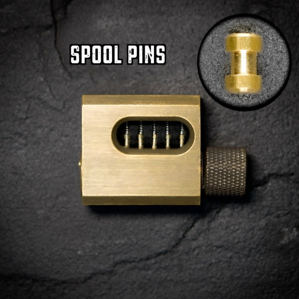 Cut away lock Spool pins